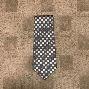 Men's Claiborne charcoal tie with squares